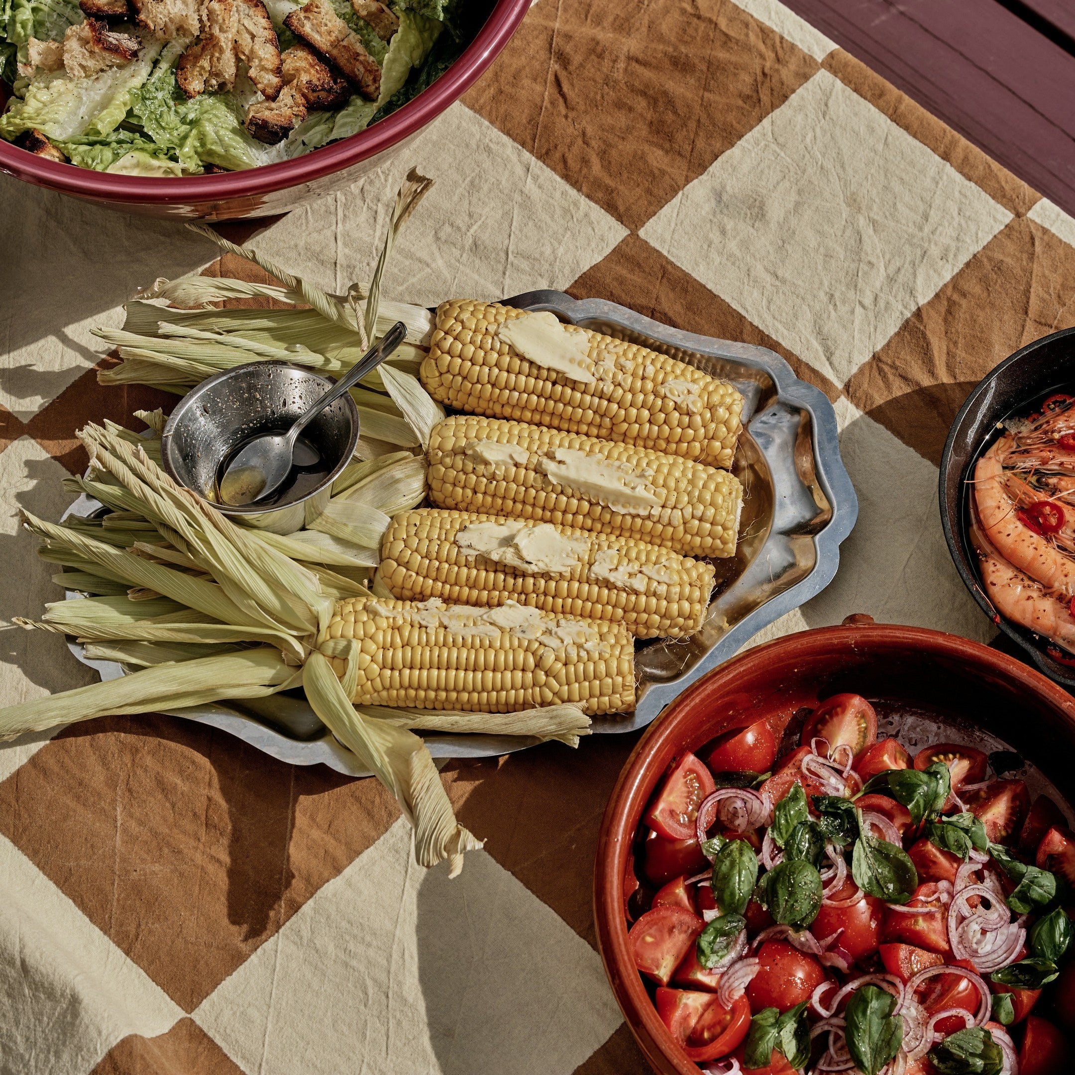 Corn on the Cob with Herb Oil