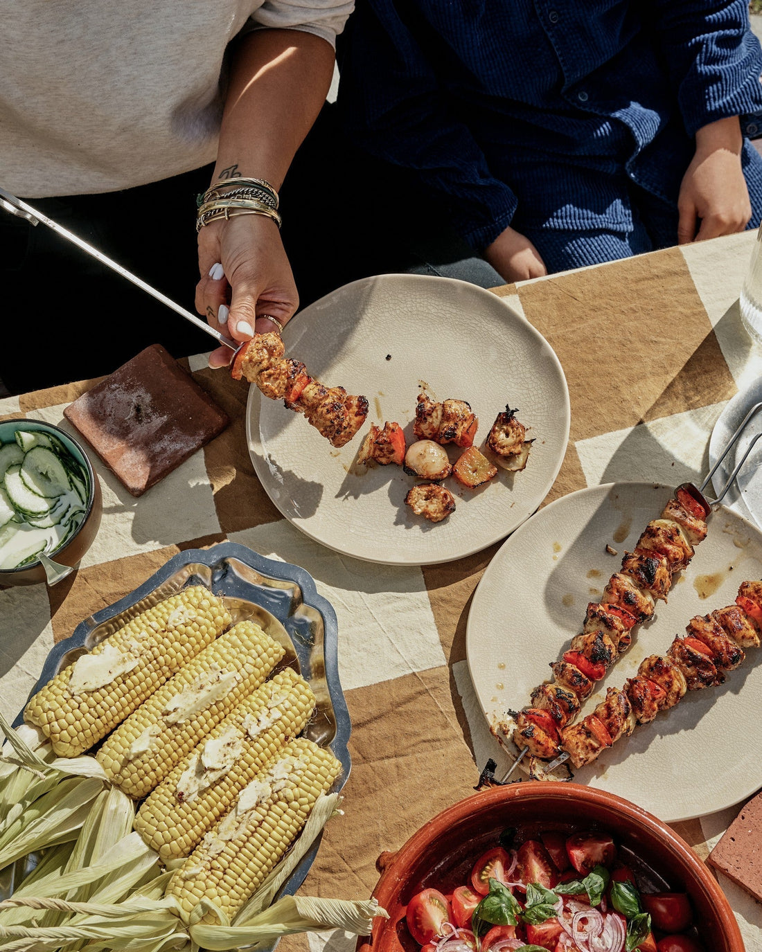 Chicken Souvlaki Skewers with Tzatziki