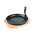 Grill Guru Cast Iron Cooking Plate & Holder